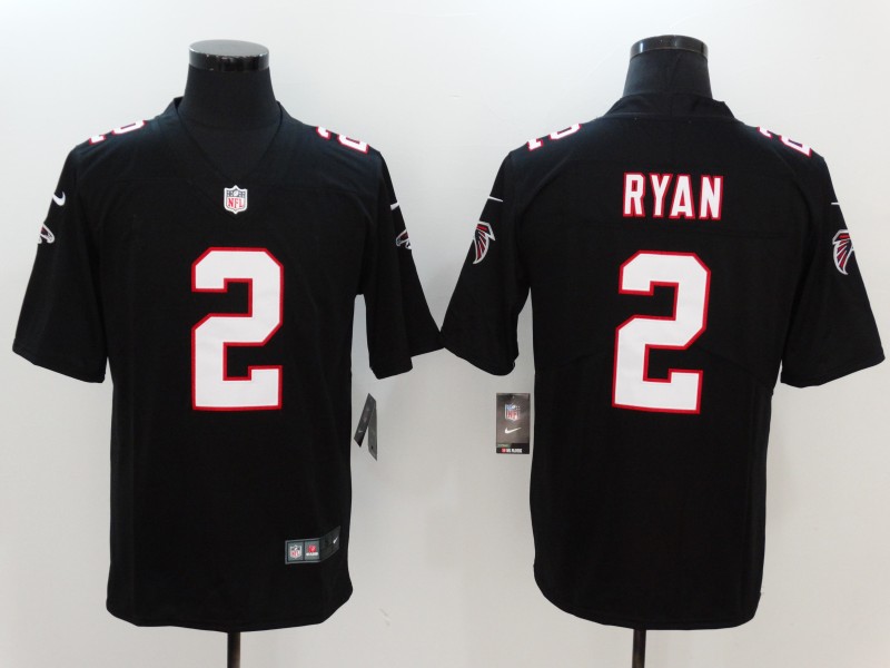 Men's Atlanta Falcons Matt Ryan #2 Black Jersey